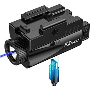 EZSHOOT ไฟฉายเลเซอร์คอมโบ 1000 ลูเมนส์ ไฟฉาย LED ลำแสงเลเซอร์สีน้ำเงินแบบชาร์จไฟได้ - Product Image 1
