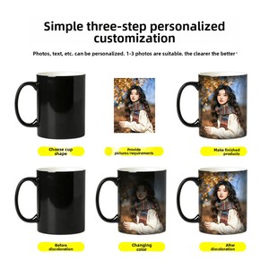 แก้วพอร์ซเลนเปลี่ยนสีตามอุณหภูมิ พิมพ์รูป<span class=keywords><strong>ภาพ</strong></span>ตามสั่ง ดีไซน์ทันสมัย ของขวัญสร้างสรรค์สำหรับเปิดเทอม เหมาะสำหรับผู้ชายให้กับผู้หญิง - Product Image 4