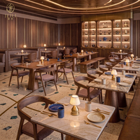 Meubles de restaurant commerciaux personnalisés JEILI, ensemble de table et de chaises longues en bois pour hôtel, hôtellerie, projets d'aménagement intérieur tout-en-un