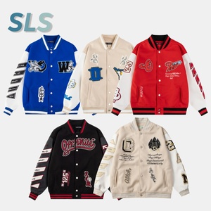 Tùy Chỉnh Chất Lượng Cao Thêu Biểu Tượng Đại Học Đội Áo Khoác Giản Dị Bóng Chày <span class=keywords><strong>Letterman</strong></span> Áo Người Đàn Ông Của Varsity Áo Khoác Cho Mùa Đông - Product Image 1