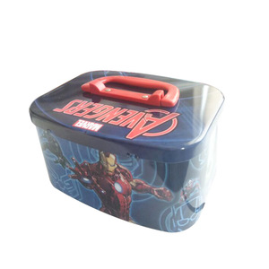 Hộp Thiếc Kim Loại Hình Vuông Hộp Hộp Hộp Đông Lạnh Hoạt Hình Với Tay Cầm Nắp Cho Kẹo CookieTea Lưu Trữ Kim Loại Tùy Chỉnh In - Product Image 6