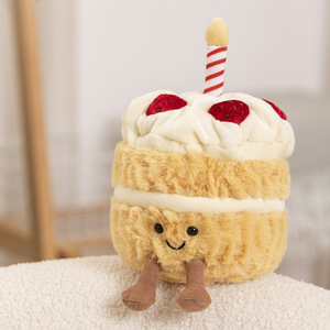 Peluche <span class=keywords><strong>Linda</strong></span> de haute qualité Jelly Cat Fun Cake, série dessert, gâteau d'anniversaire fraise, jouet en peluche cadeau - Product Image 3
