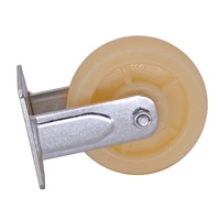 Chariots de manutention industriels robustes, capacité de charge de 100 à 150 kg, roulettes en nylon de 100 mm, fixation fixe, frein pivotant, plaque de roulettes