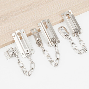 Cadena antirrobo para puerta, acero inoxidable cepillado, diseño minimalista, fácil instalación, cerradura de protección para puerta de habitación de Hotel y casa de huéspedes - Product Image 1