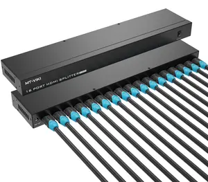 Répartiteur HDMI 4K 30Hz 1 entrée 16 sorties, MT-VIKI 1x16 1 ordinateur 16 moniteur + adaptateur secteur répartiteur HDMI