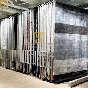 Nhà máy tùy chỉnh kích thước miễn phí đứng vật liệu kim loại treo khu vực rộng lớn vải thảm thảm hiển thị giá đứng cho showroom - Product Image 3
