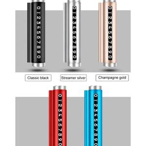 Accessoire de voiture portable en alliage d'aluminium, plaque de numéro de téléphone portable temporaire pour voiture, plaque de numéro de stationnement pour voiture - Product Image 5