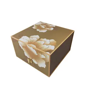 4 Pieces Of Egg Yolk Crisp Gift Box Mid-Autumn Festival Company Mooncake Gift Box Manufacturers Wholesale Printing Logo