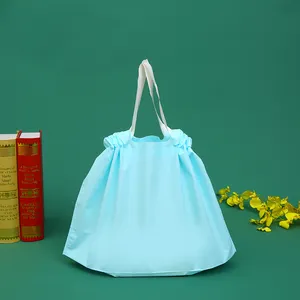 Colorful Design Fashionable Frosted Plastic Beam Pocket With Drawstring