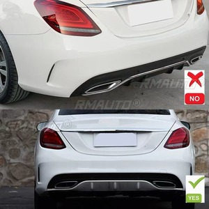สำหรับ Mercedes Benz C-Class W205 C200 C260 AMG 2015-2018 ชุดแต่งกันชนหลัง ลิปสปลิตเตอร์ ดิฟฟิวเซอร์ ชุดแต่งตัวถังรถยนต์ อุปกรณ์ป้องกันกันชน - Product Image 4