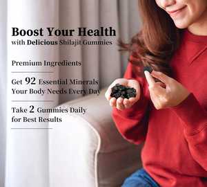 Oazvita Himalayan Shilajit gommoso puro Private Label integratore con Ashwaganda all'ingrosso zucchero senza zucchero Shilajit Gummies OEM - Product Image 4