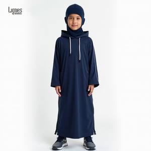 Thobe Islamico da Uomo, Kamis Lungo Sportivo Musulmano con Cappuccio e Tasche per Uomini e Ragazzi - Product Image 2