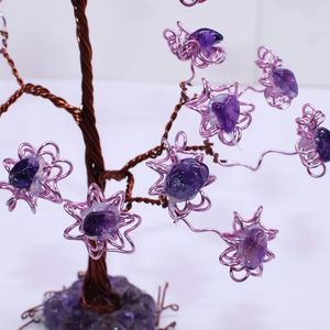 Amethyst <b>Chip</b> Money Tree Ornament Handmade <b>Crystal</b> Decoration For Home Office Desk Gift - Product Image 2