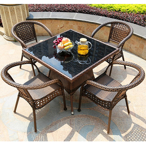 Muebles de ratán para exteriores, <span class=keywords><strong>mesa</strong></span> de comedor <span class=keywords><strong>y</strong></span> jardín, protección UV para Hotel, Patio, restaurante - Product Image 1