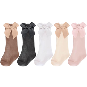 Hot Selling Anti-Slip Knitted Fashion Princess Baby Girl <b>Knee</b> <b>High</b> Breathable Cotton Crew Dress <b>Socks</b> Spring - Product Image 1