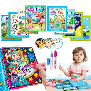 Unisex Magic Water Zeichen buch Wieder verwendbares Holz Malbuch Sensory Early Education Mal spielzeug für Kinder zum Spielen - Product Image 2