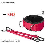 LS1156 Sangle de jambe/cuisse/cheville portable réglable Tube en latex Set Training Leg Thigh Hip Gym Fitness Pull Up Tick Resistance Band