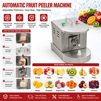 Automatische fruitenschilmachine, verstelbare dikte, automatische stop, professioneel, commercieel, zwaar, roestvrij staal, sinaasappel, appel, keuken