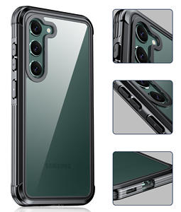 Double ayer Rugged clear back Phone case cove Pour Samsung <span class=keywords><strong>Galaxy</strong></span> S22 S21 <span class=keywords><strong>S23</strong></span> Ultra PLUS <span class=keywords><strong>S23</strong></span> avec Screen Protector Shockproof Case - Product Image 4