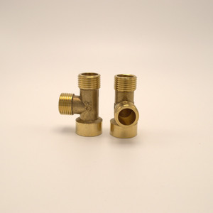Adaptador de accesorios de tubería electrochapada de latón tipo T de 3 vías, conector acoplador, rosca interna <span class=keywords><strong>para</strong></span> aplicaciones de <span class=keywords><strong>agua</strong></span>, combustible y gas - Product Image 5