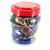Porte-briquet multifonction portable en plastique avec cordon rétractable et clip pour badge, personnalisable avec logo