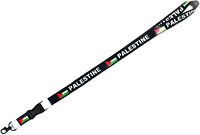 Porte-clés en lanière réversible drapeau palestinien, livraison gratuite, boucle à pression à dégagement rapide et fermoir en métal