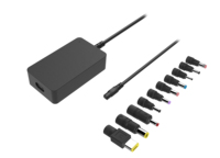 Adaptateur secteur GaN 45W 65W 100W, design fin, alimentation DC 9-48V avec prise d'entrée C6 C8 C14 pour LED, DVR, moniteur, appareil réseau