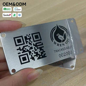 <span class=keywords><strong>Code</strong></span> QR en acier inoxydable pour identification longue portée, résistant aux basses températures, anti-décoloration, inviolable, pour actifs industriels - Product Image 3