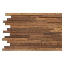 Feuilles de lambris en bois massif de décor interne rouge de style classique rustique Panneaux muraux en chêne 3d pour murs