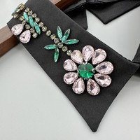 Collier factice en PVC de luxe de haute qualité, broderie technique, accessoire vestimentaire détachable