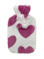 Chaude bouteille d'eau chaude en caoutchouc de cadeau de la Saint-Valentin de vente chaude avec la couverture de peluche de coeur