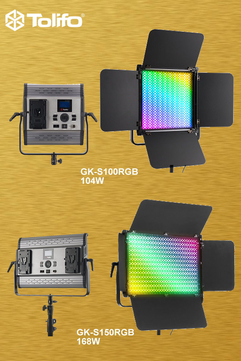 Tolifo Cob Led Studio Lights - 120W & 200W Portable Bi Color