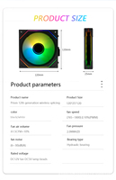 Ventilateurs de boîtier PC de haute qualité, raccordement sans fil PWM 4 broches, refroidisseur d'air 120 mm, ventilateur RGB, dissipateur thermique en aluminium, roulement fluide 61,5 CFM