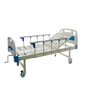Bệnh Viện Y tế 1 tay quay 1 chức năng bên đường ray giường phẳng cho phòng khám