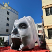 Spécial Halloween : Tunnel Gonflable Personnalisé en Forme de Crâne Monstre pour Décoration Extérieure de Parc de Montagne