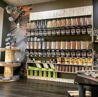 Conteneur de présentation en plastique écologique pour aliments en vrac, bonbons, noix, céréales et grains de café