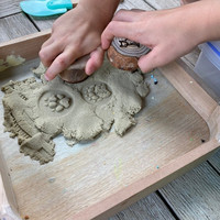 Nouveaux tampons Play-Doh transfrontaliers pour empreintes d'animaux, en forme de patte sculptée, tampon d'empreinte animale, artisanat en bois
