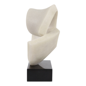 Scultura moderna a spirale in resina su base di marmo per decorazioni per la casa, soggiorno, bagno, tavolino da caffè. - Product Image 4