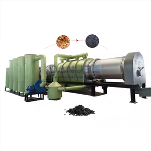 Four rotatif de carbonisation de la paille, four continu de carbonisation des déchets de jardin, carbonisateur d'engrais organique pour fumier de volaille - Product Image 1