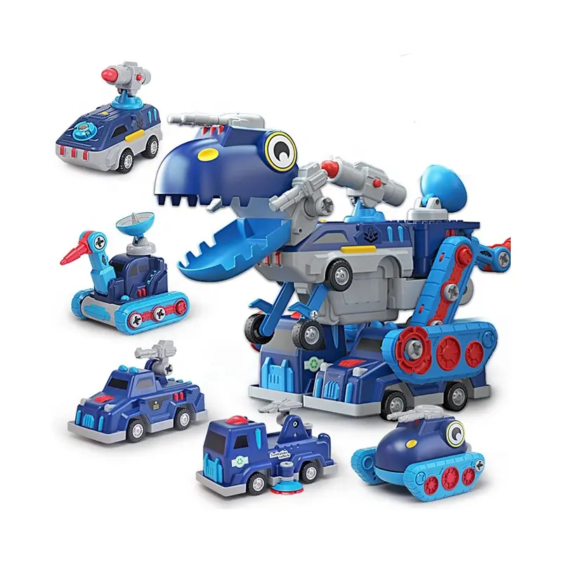 Robot de combate blindado 5 en 1 para niños, juguete de dinosaurio transformable, coche, vehículo magnético