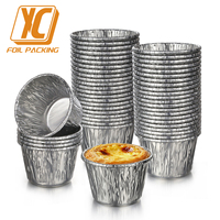 Mini moule à pudding en aluminium cannelé de 2,4 pouces, récipient jetable pour tartelettes aux œufs, fabricant de Foshan