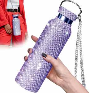 Botella de Agua Térmica Personalizada con Cristales de Diamantes de Imitación y Acero Inoxidable, Aislamiento de 12 a 24 Horas - Product Image 5