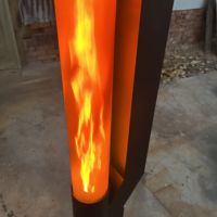 Chauffage à granulés de bois pour l'extérieur avec tube de verre