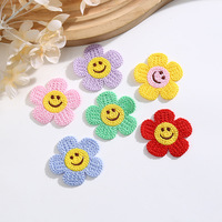 Broderie florale coréenne pour autocollants de vêtements, patchs pour chaussures, chapeaux, accessoires de coque de téléphone, laine à tricoter