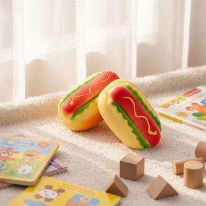 Jouets sensoriels à presser en mousse souple, en forme de nourriture croustillante (burger, hot-dog, pâtisserie, boulettes, gâteau Taba), pour filles et garçons de 14 ans, pour fêtes - Product Image 5