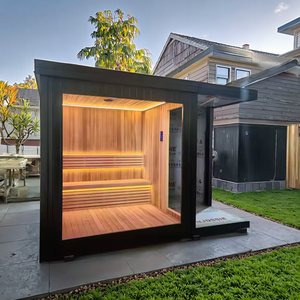 Sauna commercial moderne en cèdre rouge/hemlock, <span class=keywords><strong>douche</strong></span> vapeur humide, capacité 2 personnes, 6KW/12KW, électrique, <span class=keywords><strong>solaire</strong></span>, design écologique - Product Image 6
