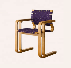 Sillas de comedor de madera maciza de diseño para adultos, con reposabrazos, sillas tejidas, respaldos de escritorio retro sencillos, sillas - Product Image 4