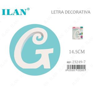 Ilan Lettera Decorativa G 14,5 cm Bianca Arte Murale - Product Image 1