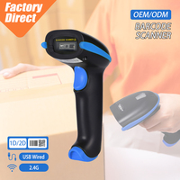 Lecteur de codes QR CMOS à livraison rapide, garantie de deux ans, scanner de codes-barres 2D sans fil robuste à détection automatique continue, portable