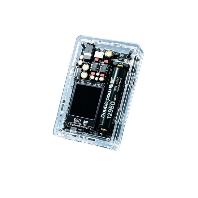 Transparent Acrylic DAP Hi-Res DSD Lossless Music Player 1.8 Inch LCD Screen 18650 Battery Powered Portable HiFi Digital Audio